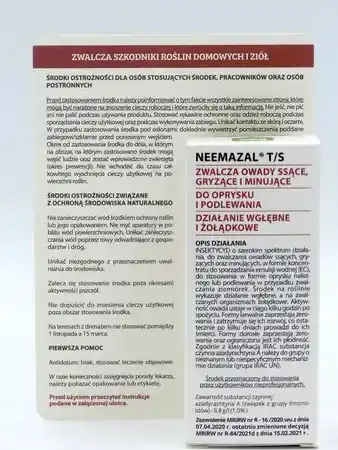 NeemAzal Zwalcza Ziemiorki i Inne Szkodniki 10ml Target 8